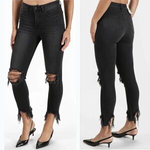 L’Agence High Line High Rise Skinny Jean Night Destruction Size 26